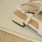 Novella Cute Bow Slingback Heels (Cream)