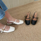 Heidi Slingback Low Heel (Cream White)