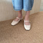 Heidi Slingback Low Heel (Cream White)