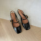 Heidi Slingback Low Heel (Black)