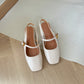Heidi Slingback Low Heel (Cream White)