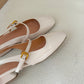 Heidi Slingback Low Heel (Cream White)