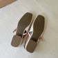 Heidi Slingback Low Heel (Cream White)