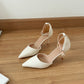 Hazel Patent Pointed High Heels (White)