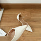 Hazel Patent Pointed High Heels (White)