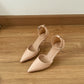 Hazel Patent Pointed High Heels (Nude)