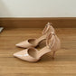 Hazel Patent Pointed High Heels (Nude)