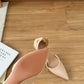 Hazel Patent Pointed High Heels (Nude)