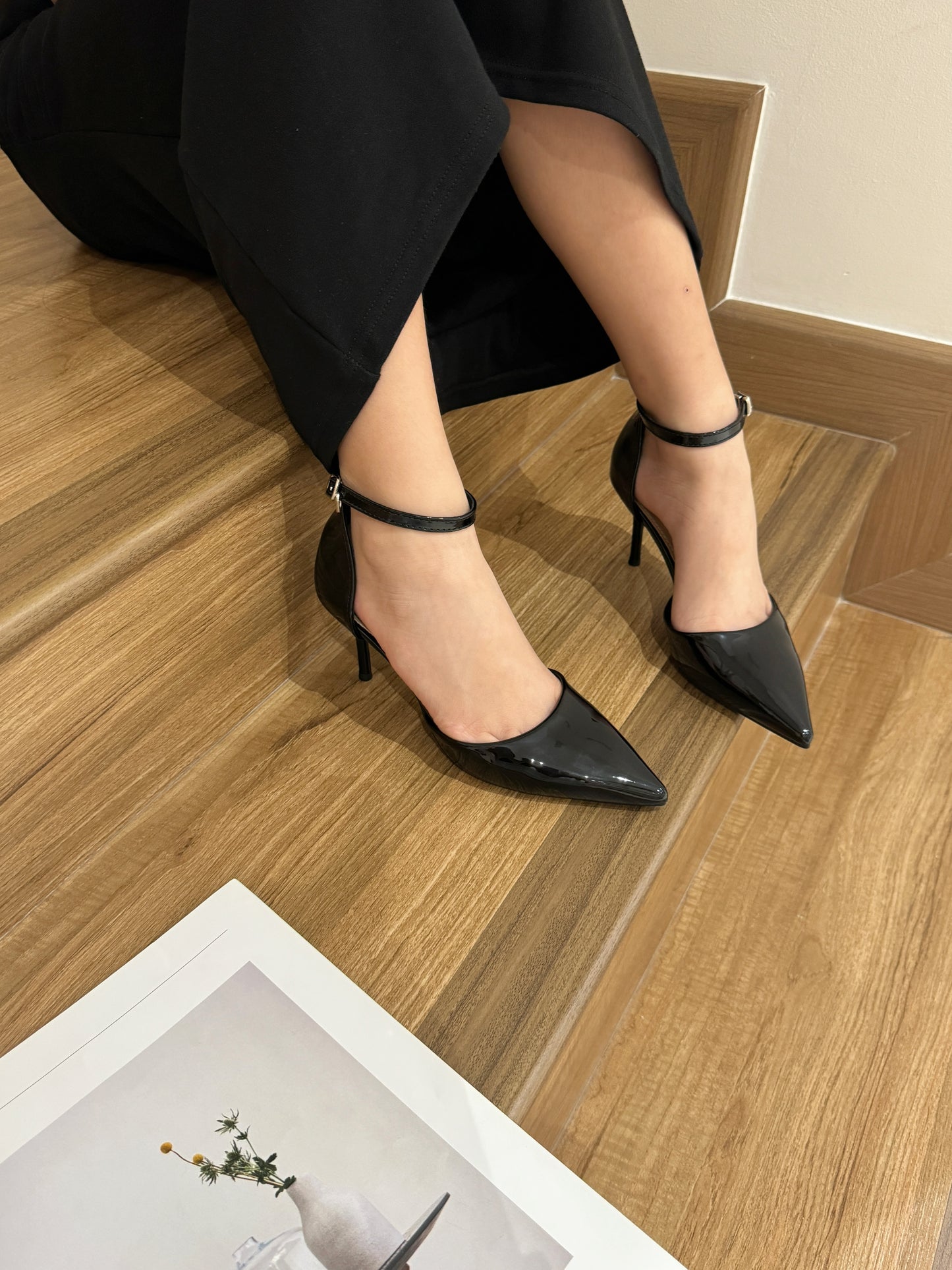 Hazel Patent Pointed High Heels (Black)