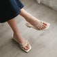 Janelle Strappy Heeled Sandals (Cream White)