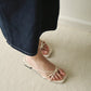 Janelle Strappy Heeled Sandals (Cream White)
