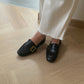 Gillian Almond-Toe Loafers (Black)