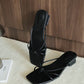 Janelle Strappy Heeled Sandals (Black)
