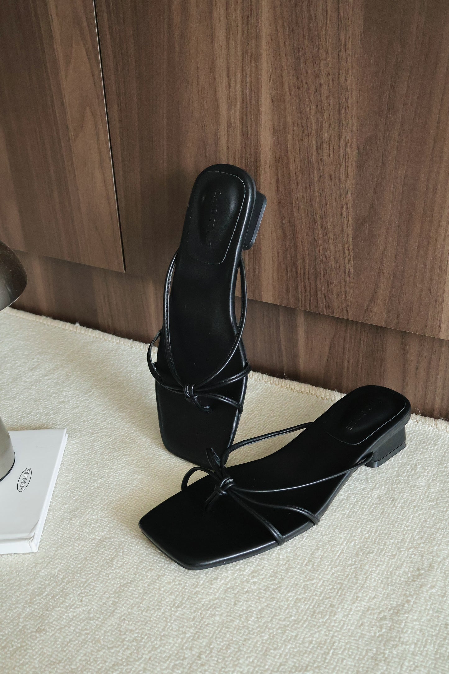 Janelle Strappy Heeled Sandals (Black)