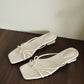 Janelle Strappy Heeled Sandals (Cream White)