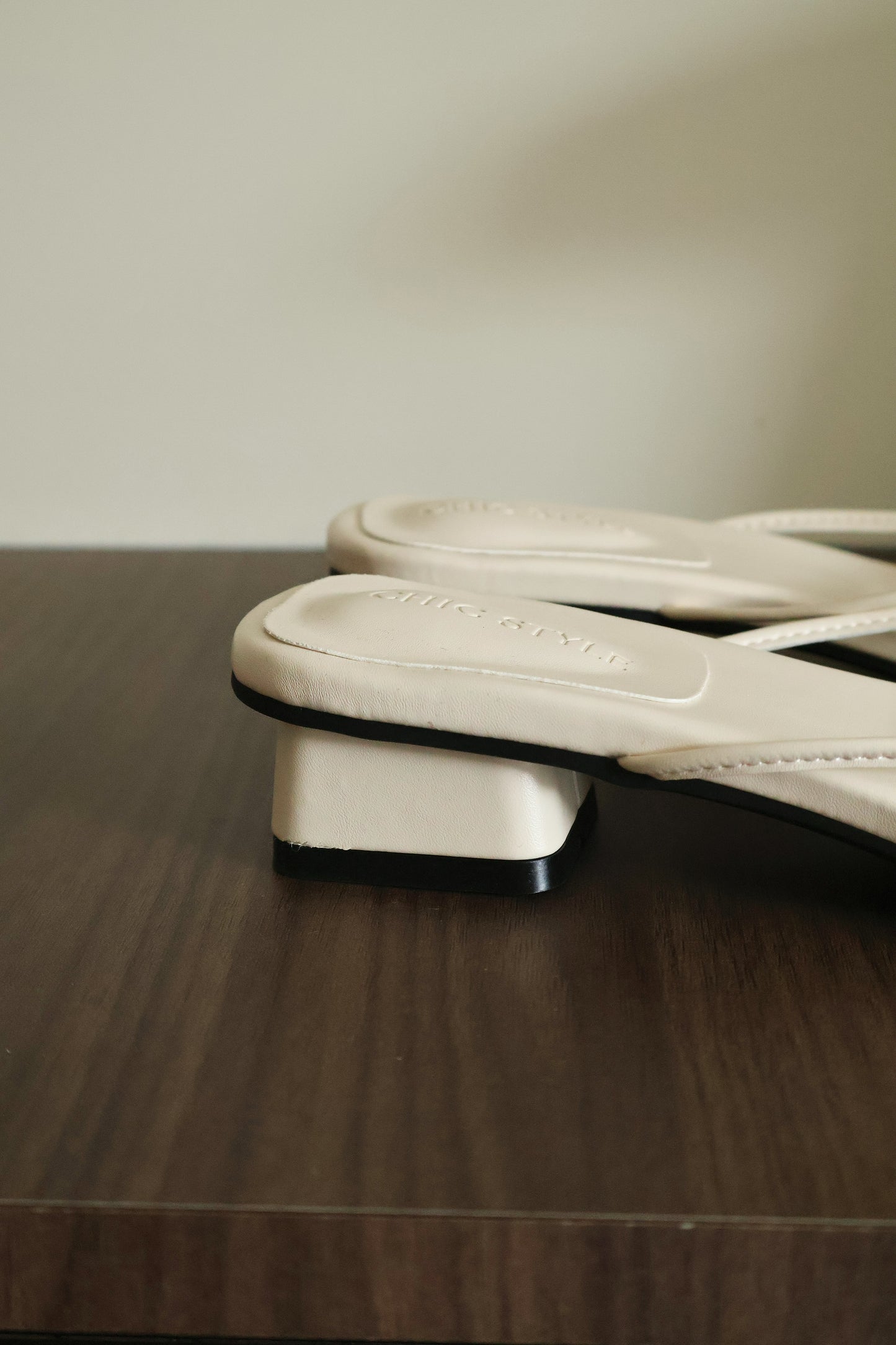 Janelle Strappy Heeled Sandals (Cream White)