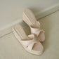Havana Platform Wedges Sandals (Cream)
