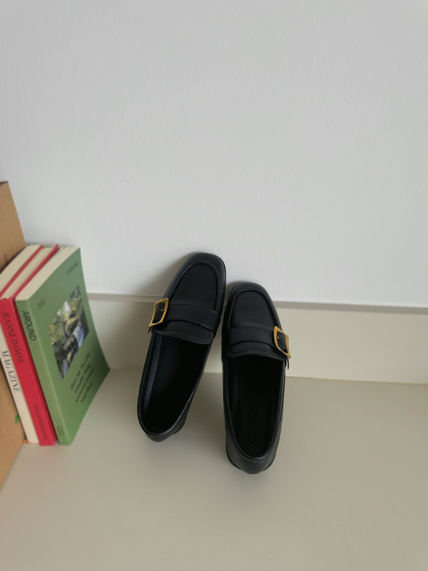 Gillian Almond-Toe Loafers (Black)