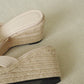 Havana Platform Wedges Sandals (Cream)