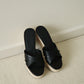 Havana Platform Wedges Sandals (Black)