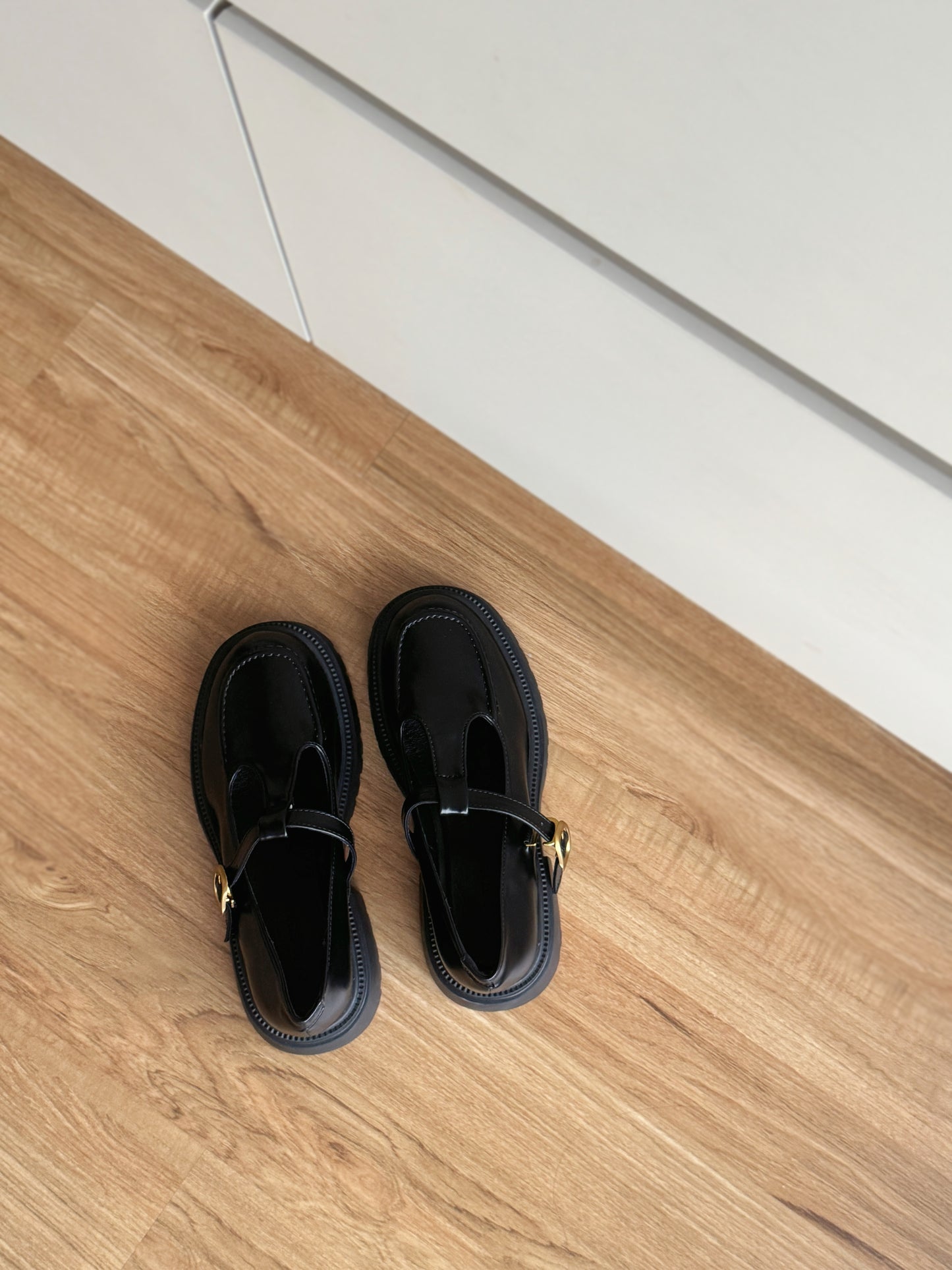 Oaklee Buckled Platform Loafers (Black / 40)
