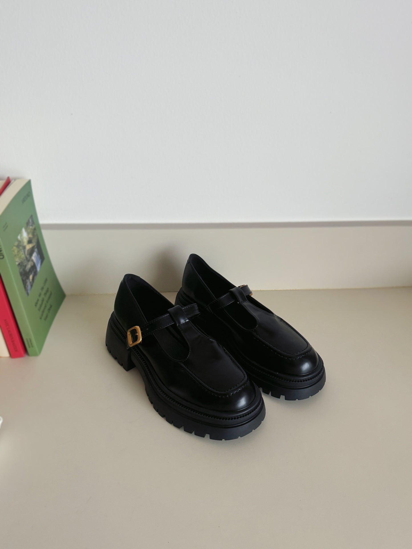 Oaklee Buckled Platform Loafers (Black / 40)