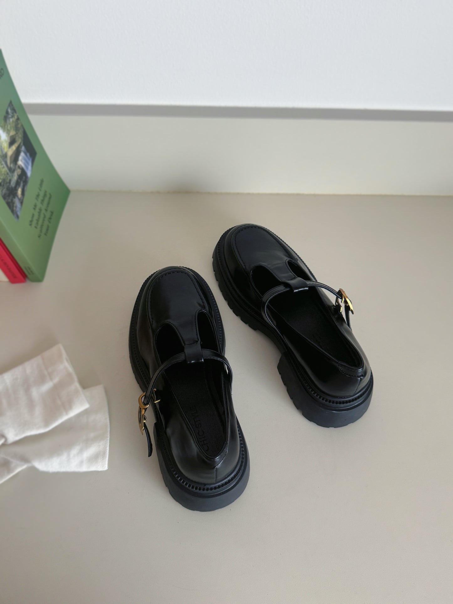 Oaklee Buckled Platform Loafers (Black / 40)