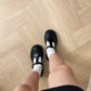 Oaklee Buckled Platform Loafers (Black / 40)