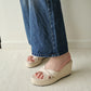 Havana Platform Wedges Sandals (Cream)