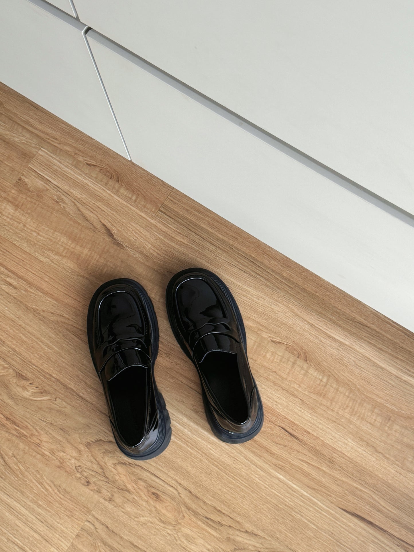 Jordyn City Style Platform Loafers (Patent)