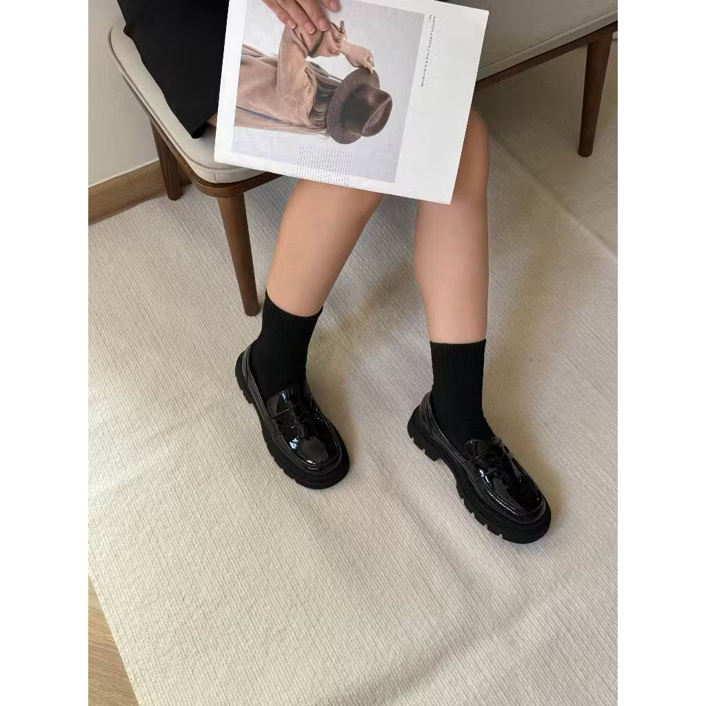 Jordyn City Style Platform Loafers (Patent)