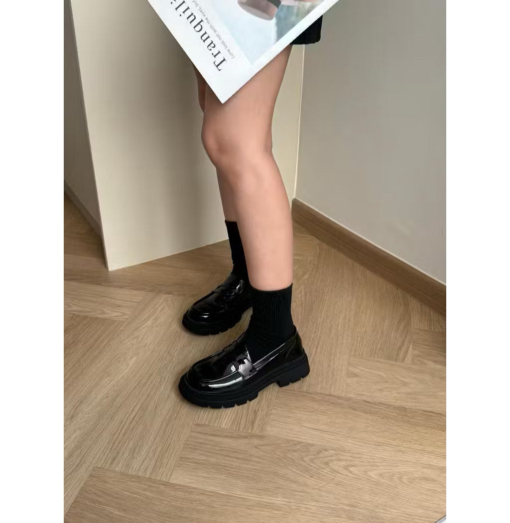 Jordyn City Style Platform Loafers (Patent)