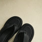 Everlyn Thong Flatform Wedges (Black)