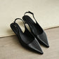 Zoie Pointed Low Heels (Black)