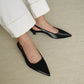 Zoie Pointed Low Heels (Black)