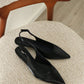 Zoie Pointed Low Heels (Black)