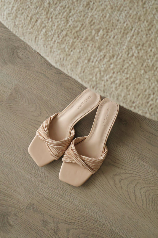 Maeve Twist Elegant Heels (Nude)