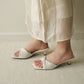 Maeve Twist Elegant Heels (White)