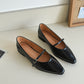 Yona Mary Jane Pointed Shoes (Black)