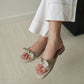 Odette Cute Bow Sandals (Greige)