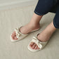Odette Cute Bow Sandals (Cream White)