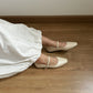 Jolene Mary Jane Flats (Cream White)