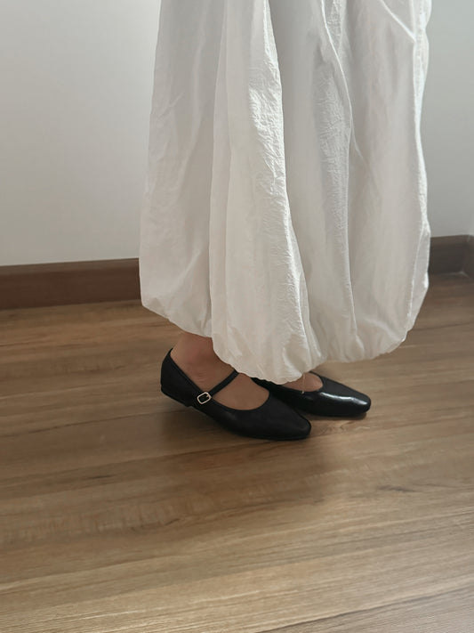 Jolene Mary Jane Flats (Black)
