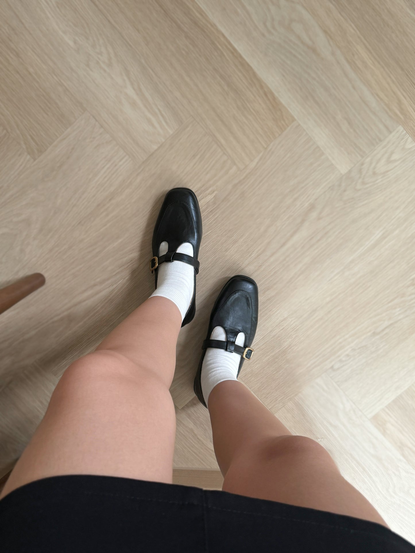 Raven Buckled Flat Loafers (Black)