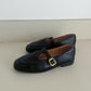 Raven Buckled Flat Loafers (Black)