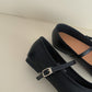 Jolene Mary Jane Flats (Black)