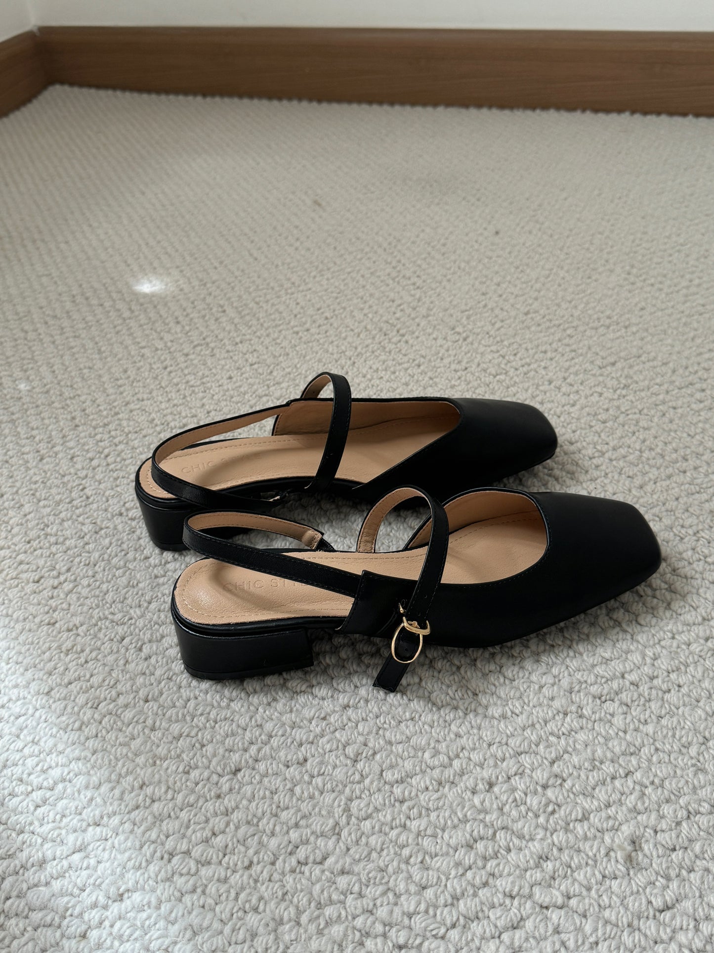 Danica Slingbacks Low Heels (Black)