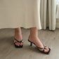 Kelly Glossy Strappy Heels (Black)