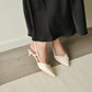 Joelle Pointed High Heels Pump (Cream White)