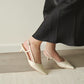Joelle Pointed High Heels Pump (Cream White)